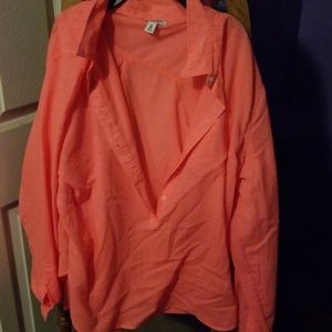 Long leave coral blouse